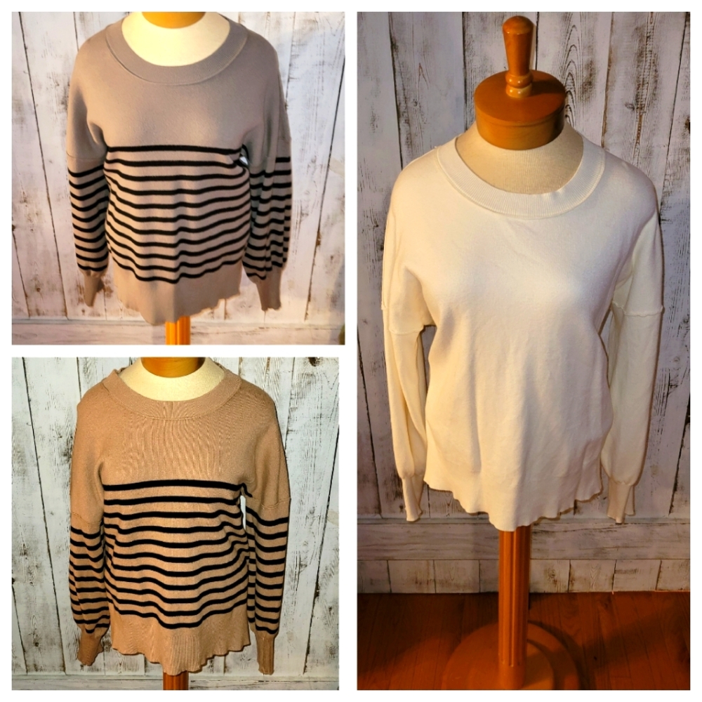 Oversized Crewneck Batwing Sleeve Sweater Bundle (3)